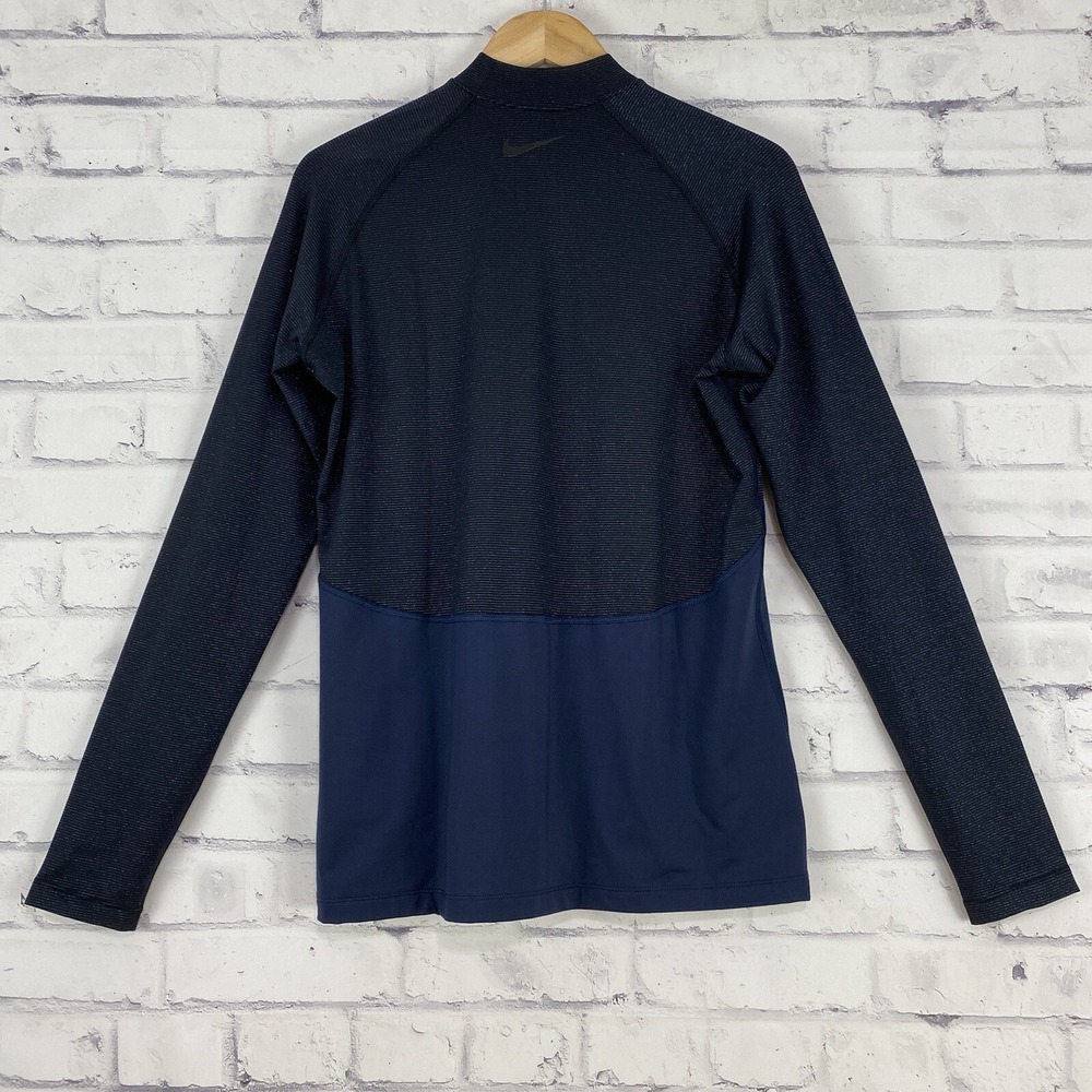 Nike Shirt Women's Size XL Long Sleeve Pullover Pro Warm Mock Neck Sparkle Run - Picture 3 of 11
